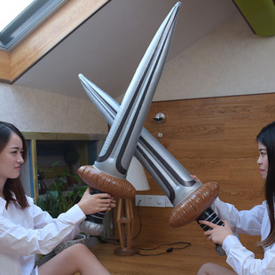 充气弯月刀海盗刀武士剑长剑大宝剑弯刀安全cosplay玩具武器装备