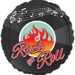 热销摇滚音乐DJ碟音乐rock roll派对高档进口飘空铝箔气球汽球