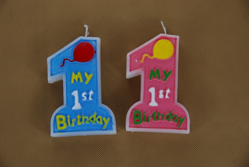 生日蜡烛数字蜡烛1岁蜡烛周岁生日我的第一个生日蓝色粉色超大号