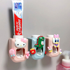 创意卡通懒人牙膏挤压牙刷架自动挤牙膏器套装可爱轻奢儿童吸壁式