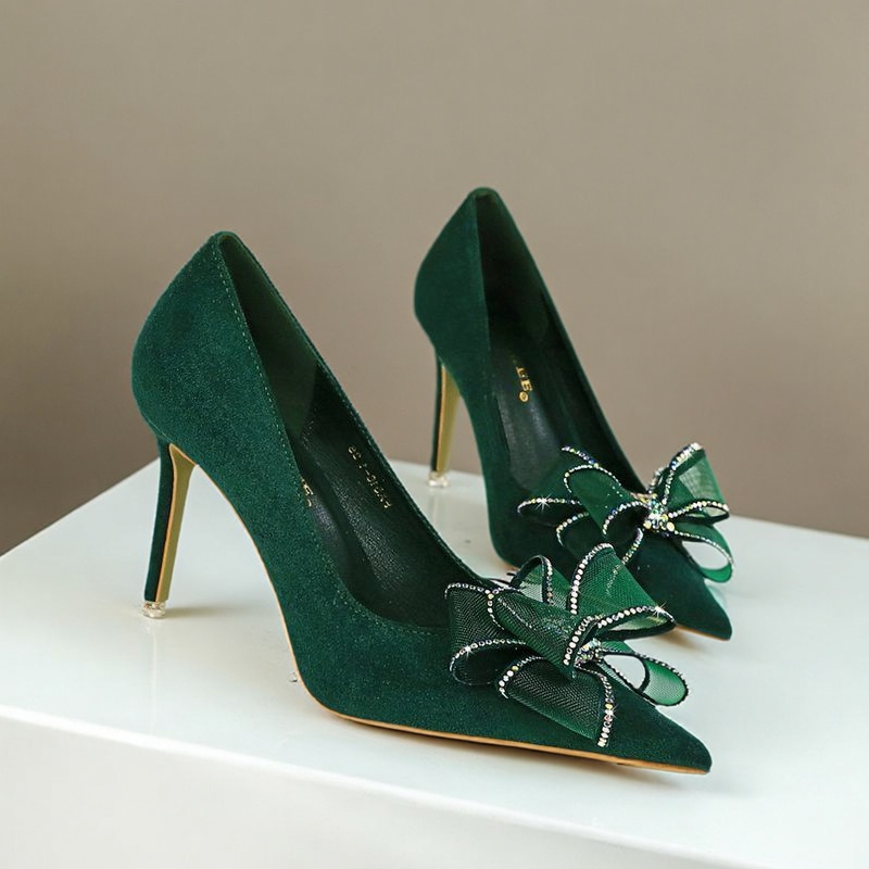 法式女生单鞋低跟高级感宴会跟