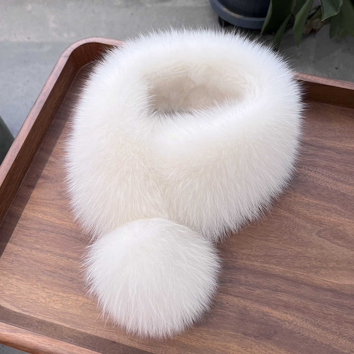 新款真狐狸毛围脖女冬季百搭大毛球双面毛毛围巾皮草獭兔毛毛领子