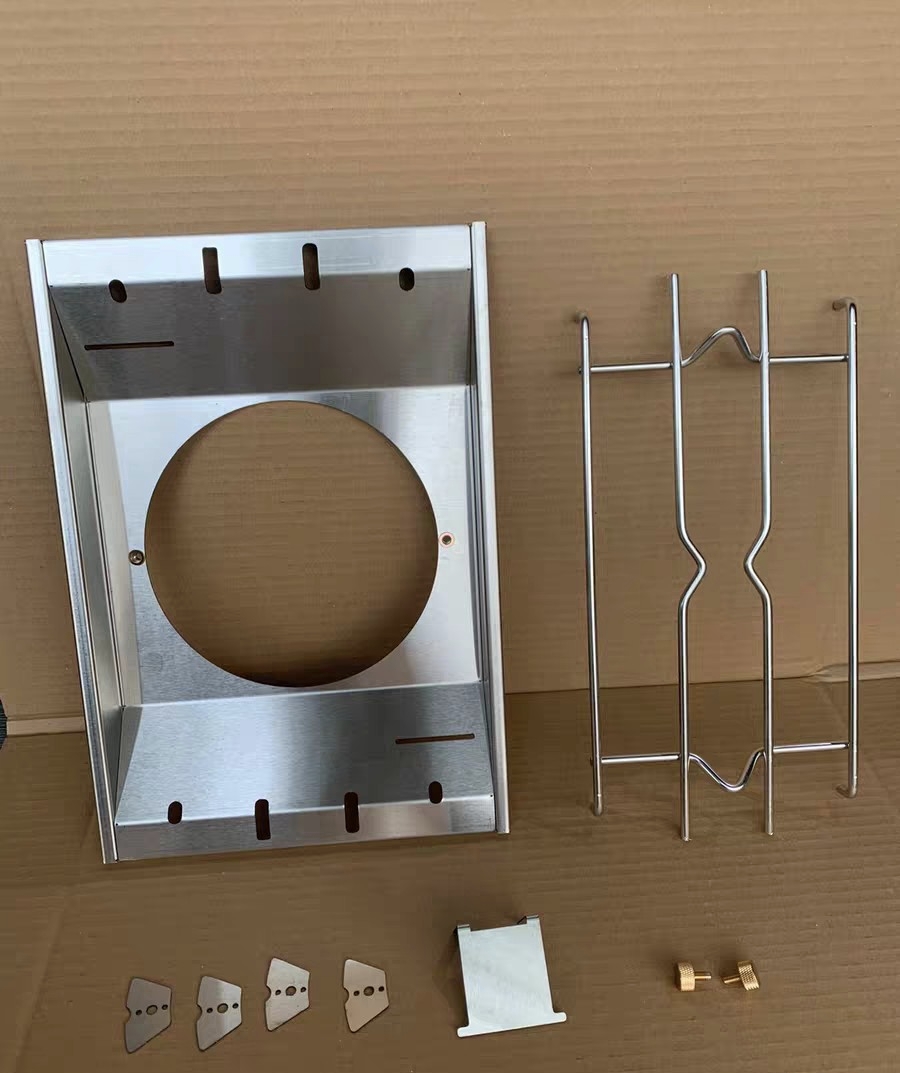 雪峰露营户外IGT一单元下沉式通用擎天1/2代炉架不锈钢双层桌平替