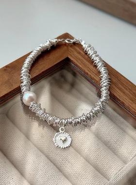 专拍链接，请勿乱拍     新品足银盘缠手链，爱心吊牌。