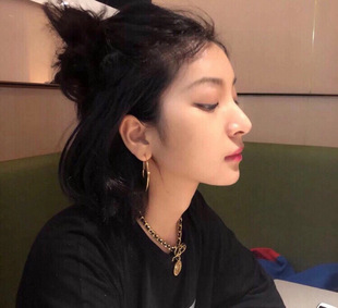 yuwelry明星同款vintage中古羊皮编织蝴蝶结choker金币颈链项链