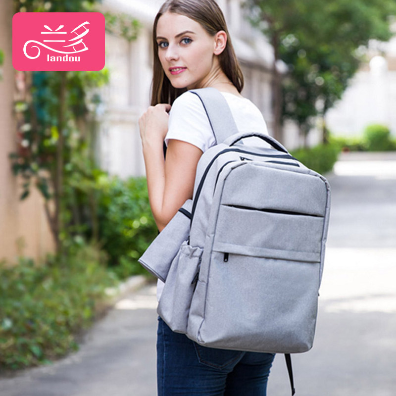 兰多妈妈双肩包大容量多功能妈咪包大号婴儿外出奶瓶孕妈包母婴包