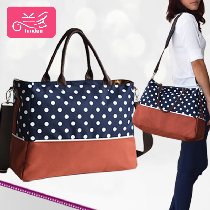 兰多单肩妈咪包大容量手提奶粉包外出斜跨妈妈包多功能可挂婴儿车