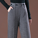 加厚羊绒阔腿羊毛中年妈妈窄版 高端毛呢裤 子女秋冬天2025新款 直筒