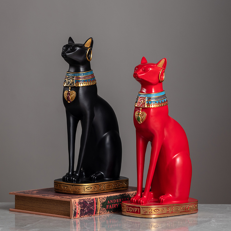 埃及猫咪创意小摆件客厅玄关博古架的家装酒柜装饰品摆设家居饰品