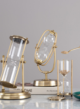 现代简约时间沙漏计时器自装沙轻奢装饰流沙桌面摆件生日创意礼品