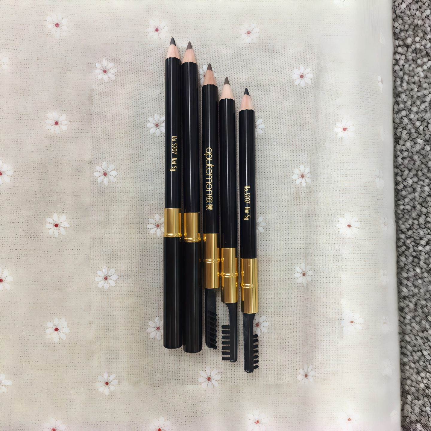 欧蒙双头眉笔自然立体防水防汗持久不脱色5号咖啡色