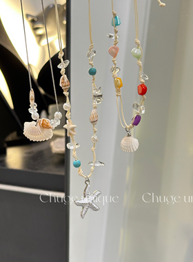 海边度假风贝壳项链女春2025新款