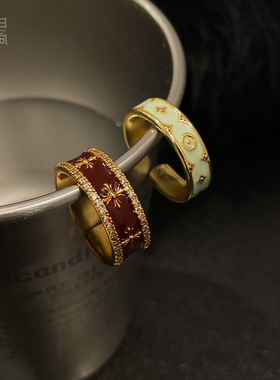 显手细男女同款合金美式复古戒指