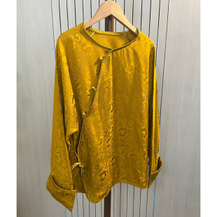 四经绞罗新中式国风衬衫 2025春夏新款斜门襟禅意茶服上衣女薄款