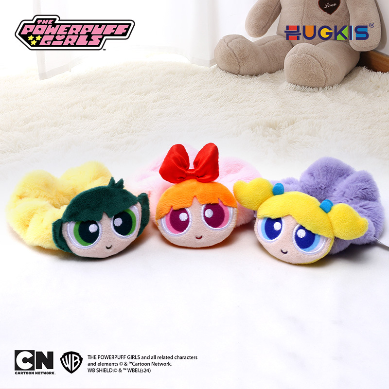 飞天小女警毛绒发圈公仔皮筋头饰可爱卡通女生头绳扎头发娃娃玩偶