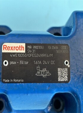 R901278763 4WE10D5X/OFEG24N9K4/M力士乐电磁换向阀原装现货全新