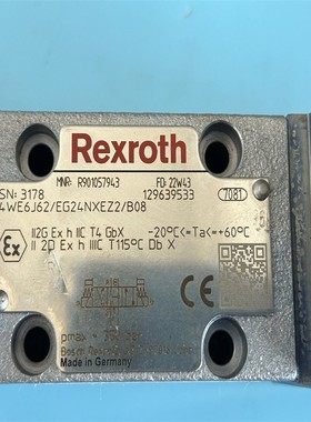 R901057943 4WE6J6X/EG24NXEZ2/B08力士乐电磁换向阀全新原装正品