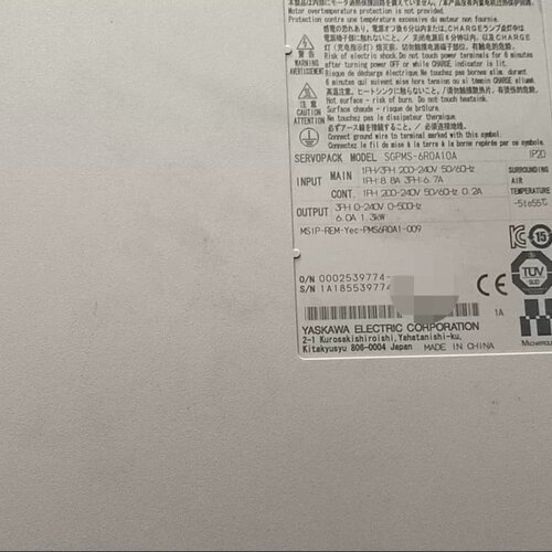 安川伺服驱动器 SGPMS-6R0A10A自YASKAW全新二手都有现货