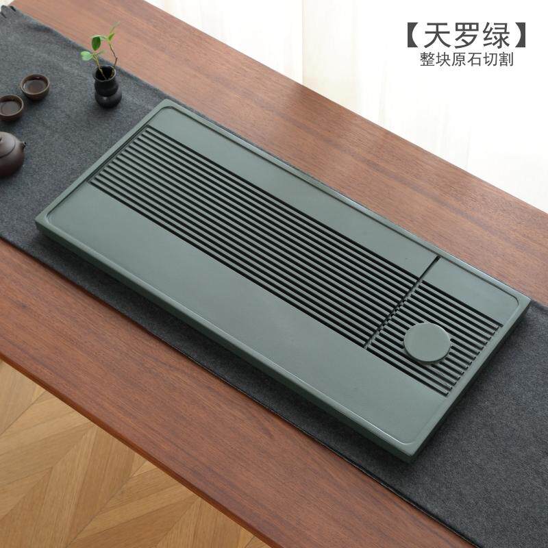 天然整块天罗绿石茶盘大号