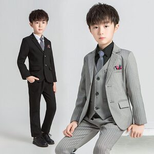 儿童西装套装秋冬季男童绅士小西服主持人钢琴演出服花童表演礼服