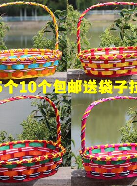 小雨滴水果篮藤编环保绿色