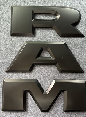 适用于道奇RAM 1500 DT前中网RAM车标 汽车改装标字母Limited车贴