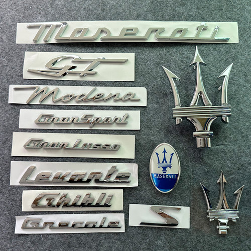 新款玛莎拉蒂中网标侧标maserati