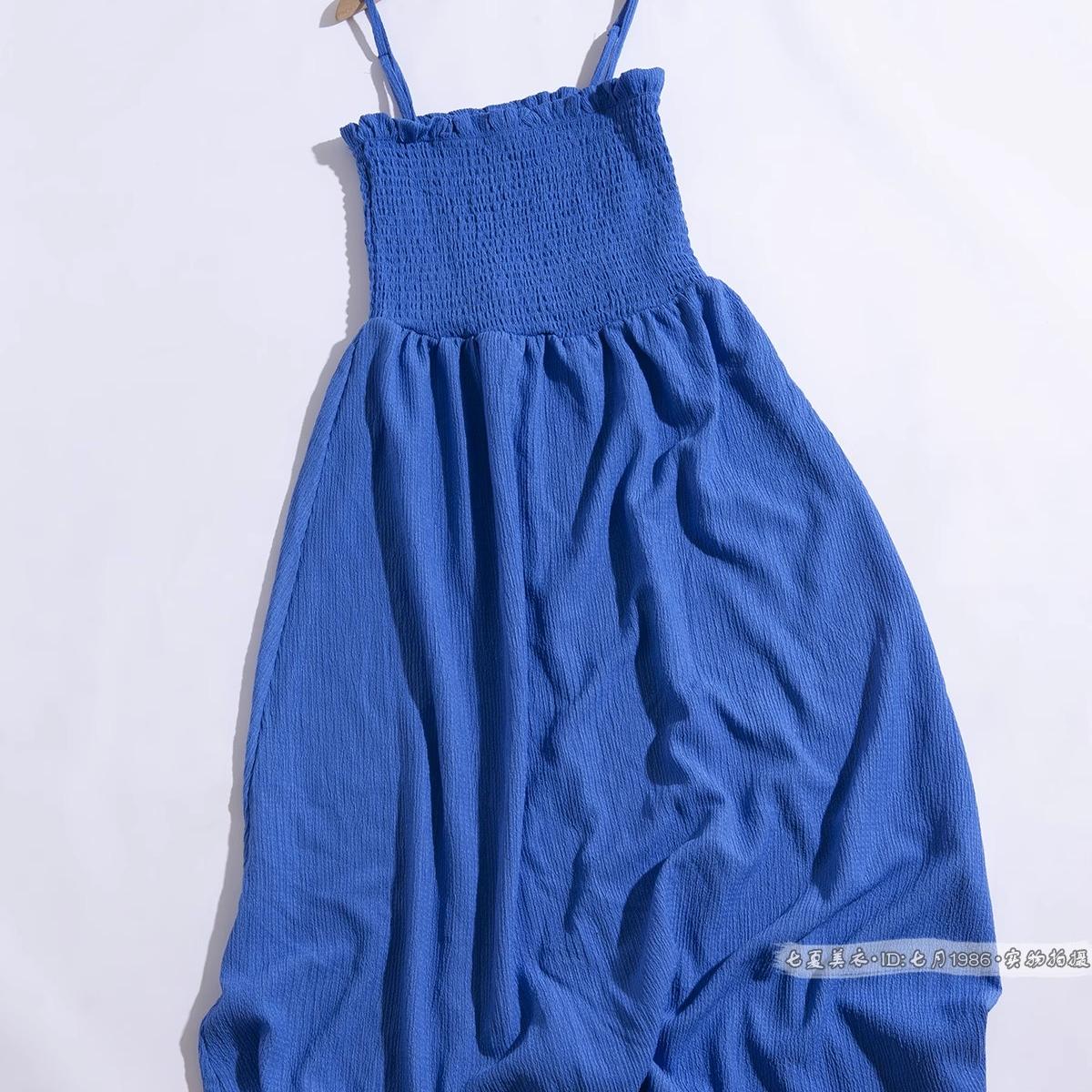 夏季新款女装HM黑色无袖连衣裙修身显瘦气质吊带裙