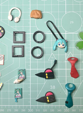 正版散货 GSC 粘土人 初音未来 耳机发夹领带