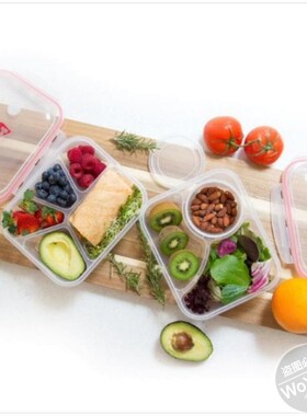 两个包邮分隔午餐盒便当盒 微波炉 分格餐盒保鲜盒冰箱收纳盒