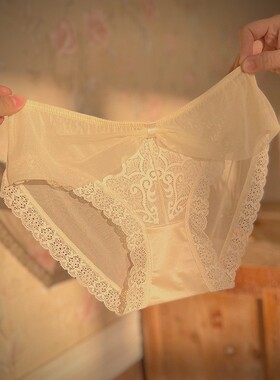 2023新品法式刺绣蕾丝内裤女款纯欲诱惑性感三角裤女超薄透气低腰