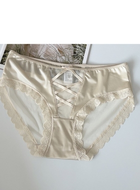 性感镂空蕾丝低腰内裤女黑色灰色轻盈透明网纱粉色无痕女士三角裤