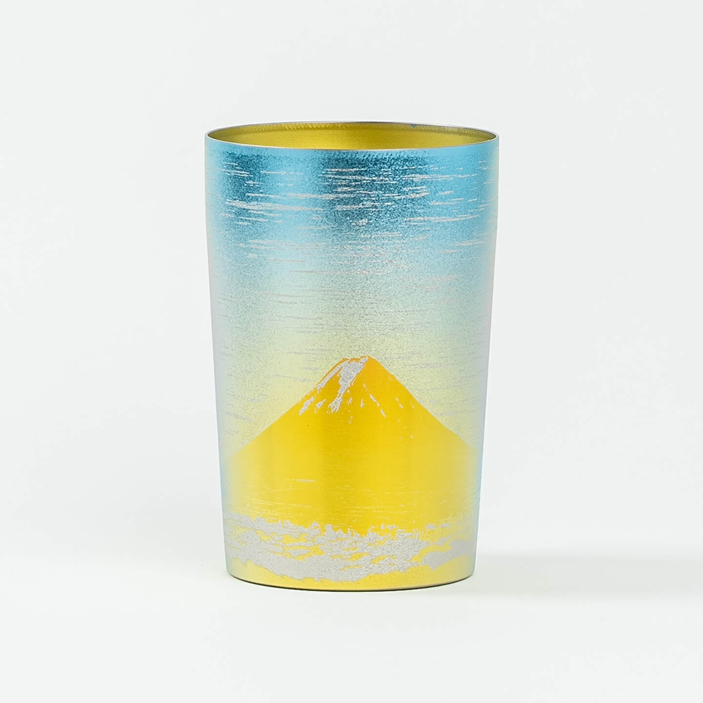 日本国礼HORIE富士山钛杯钛合金杯啤酒杯冷饮杯双层保冷杯礼品杯