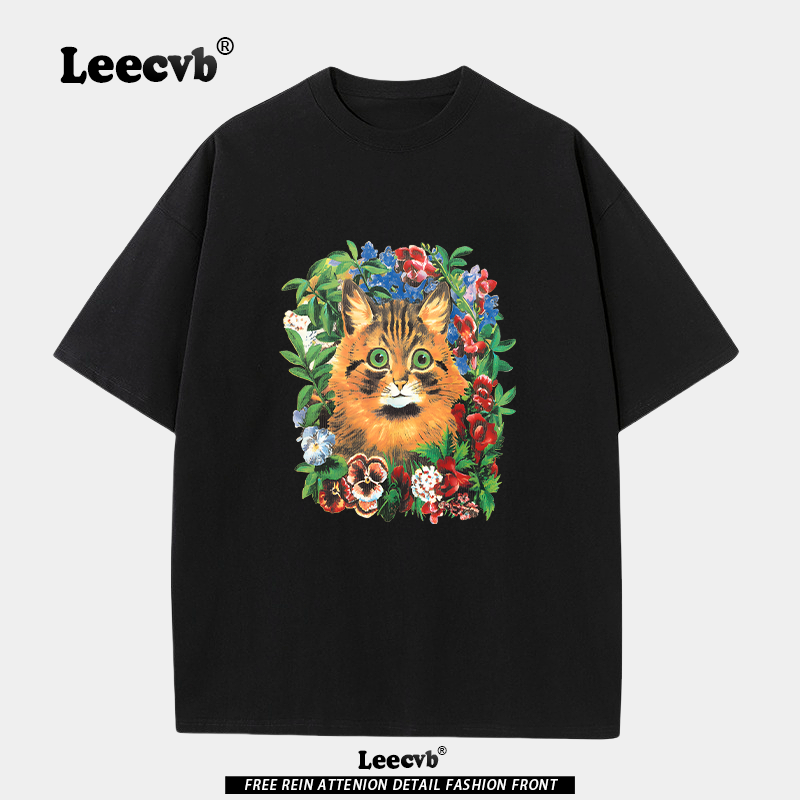 【奥莱正品】LEEcvb官方潮牌图案纯棉短袖t恤男女同款联名上衣夏