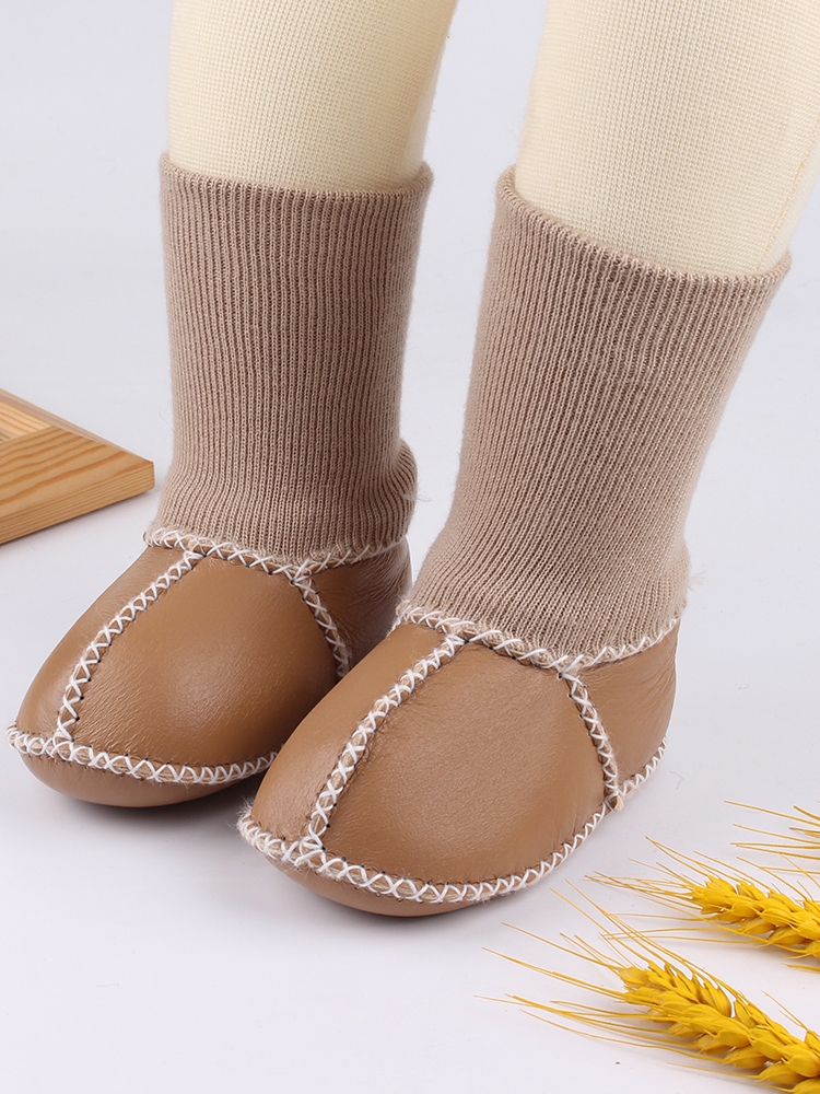 冬季加厚保暖皮毛一体婴儿鞋