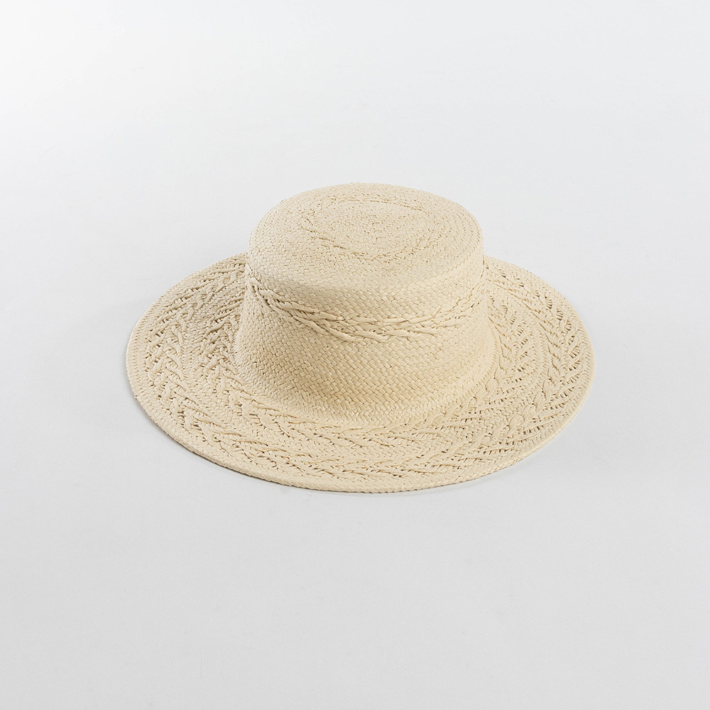 春夏时尚休闲手编麦穗花宽檐防晒草帽女士户外旅游防晒遮阳草帽潮