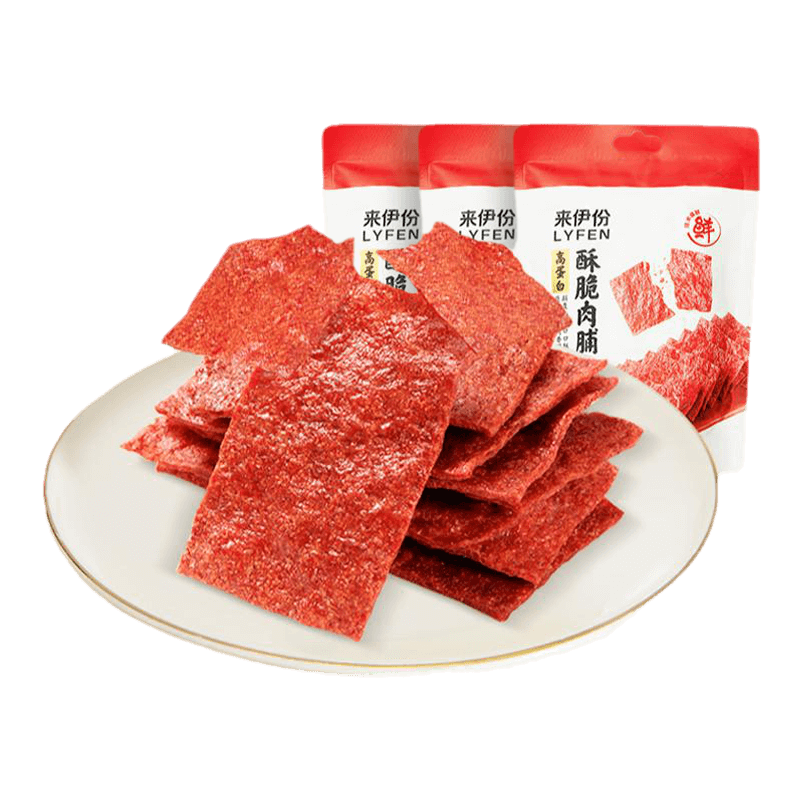 来伊份酥脆肉脯猪肉脯35g*3