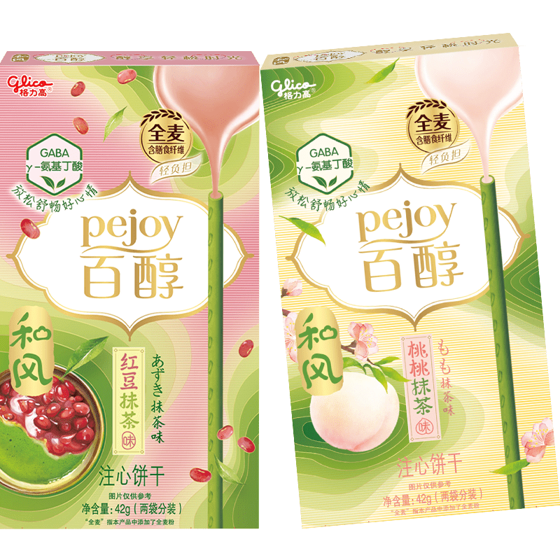 格力高百醇抹茶红豆春日出游零食