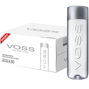 【底线同款】芙丝（VOSS）饮用天然矿泉水330ml*30瓶弱碱性水整箱