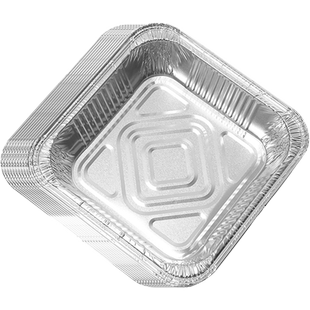 包邮方形家用烧烤锡纸盒空气炸锅烘焙专用食品级锡箔碗加厚