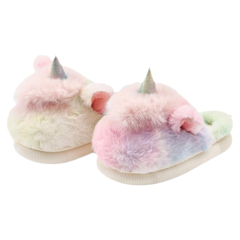 棉拖鞋儿童2024秋冬女童毛毛鞋平跟包跟绒面居家室内女孩宝宝棉鞋