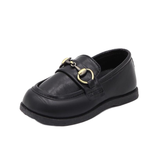 TOPSTAR儿童皮鞋女童公主小皮鞋英伦风男童软底复古演出小黑鞋子