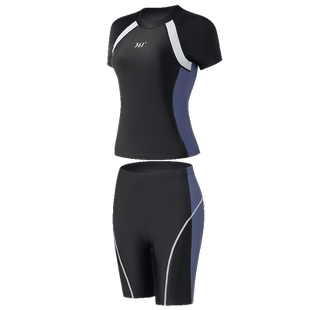 【】361度游泳衣女夏季分体泳衣保守遮肚显瘦专业泳装女