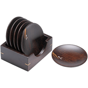 唐丰黑檀木实木茶杯垫隔热垫高端茶托杯垫茶道功夫茶杯垫茶杯托盘