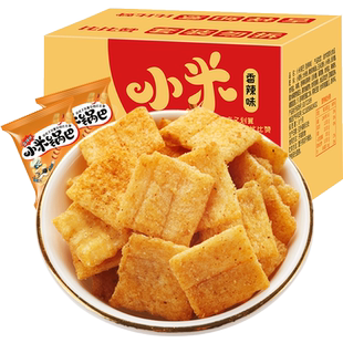 比比赞香辣薯片小米锅巴网红爆款解馋小零食膨化小吃休闲食品
