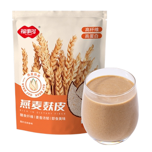 包邮福事多燕麦麸皮500g现磨即食早餐营养速食冲饮健康饱腹麦片
