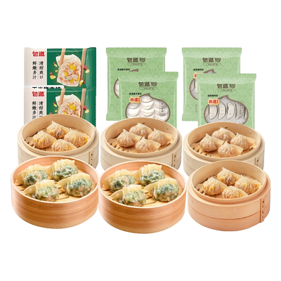 包道玉米猪肉韭菜蒸饺396g×6袋