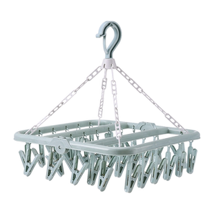 妙然32夹晾衣架防风晾晒架阳台家用宿舍衣架多功能晒内衣夹神器