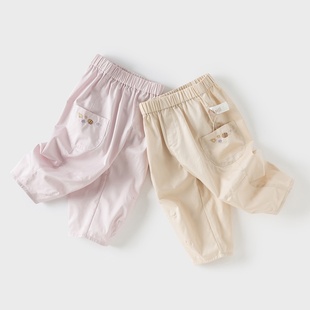 莱赛尔九分裤 戴维贝拉儿童裤 女童薄款 子2025夏装 新款