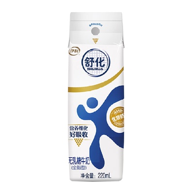 伊利舒化无乳糖全脂牛奶220ml*1盒